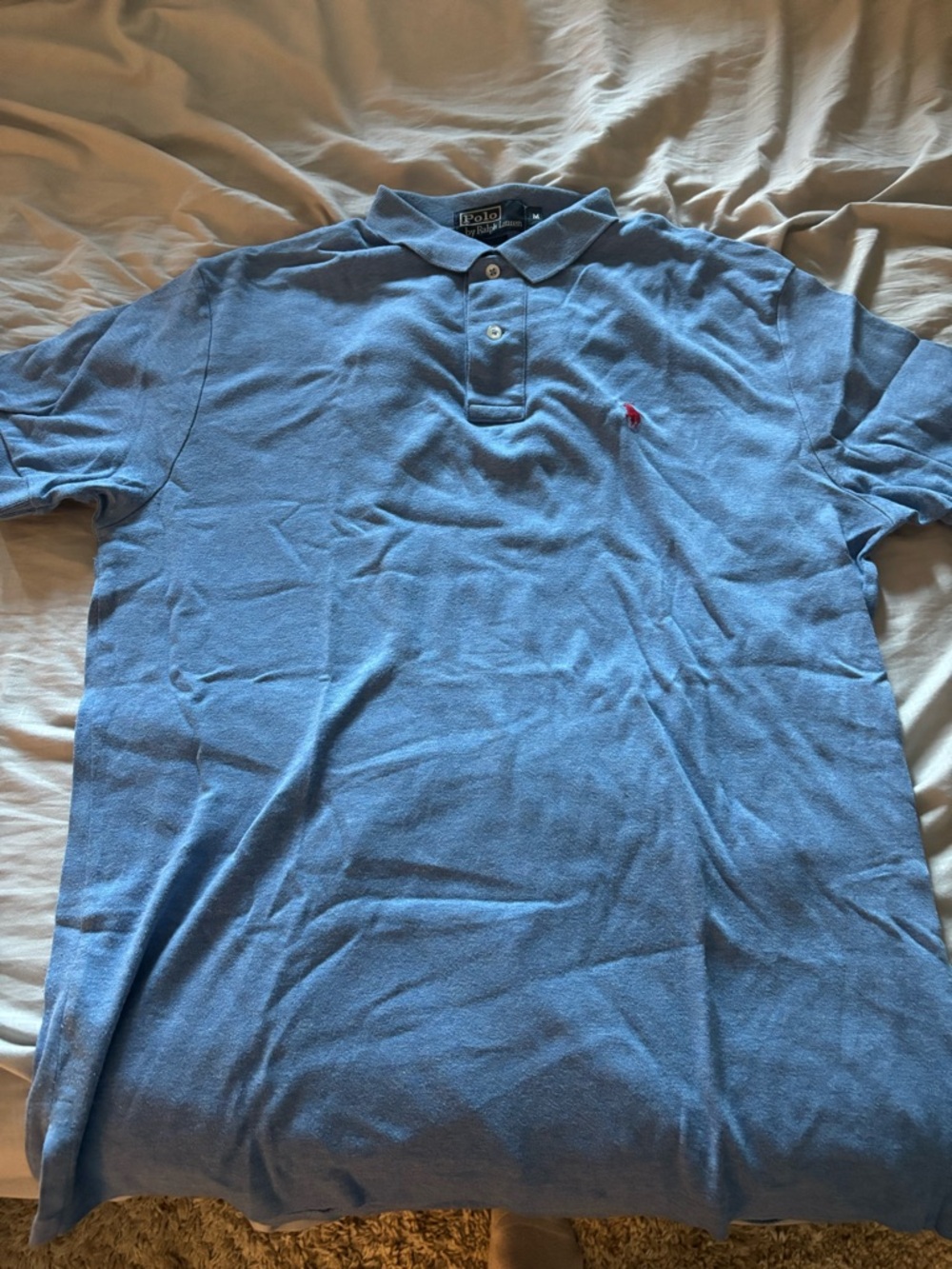 Polo by Ralph Lauren Men’s Sky Blue Polo with Red Pony